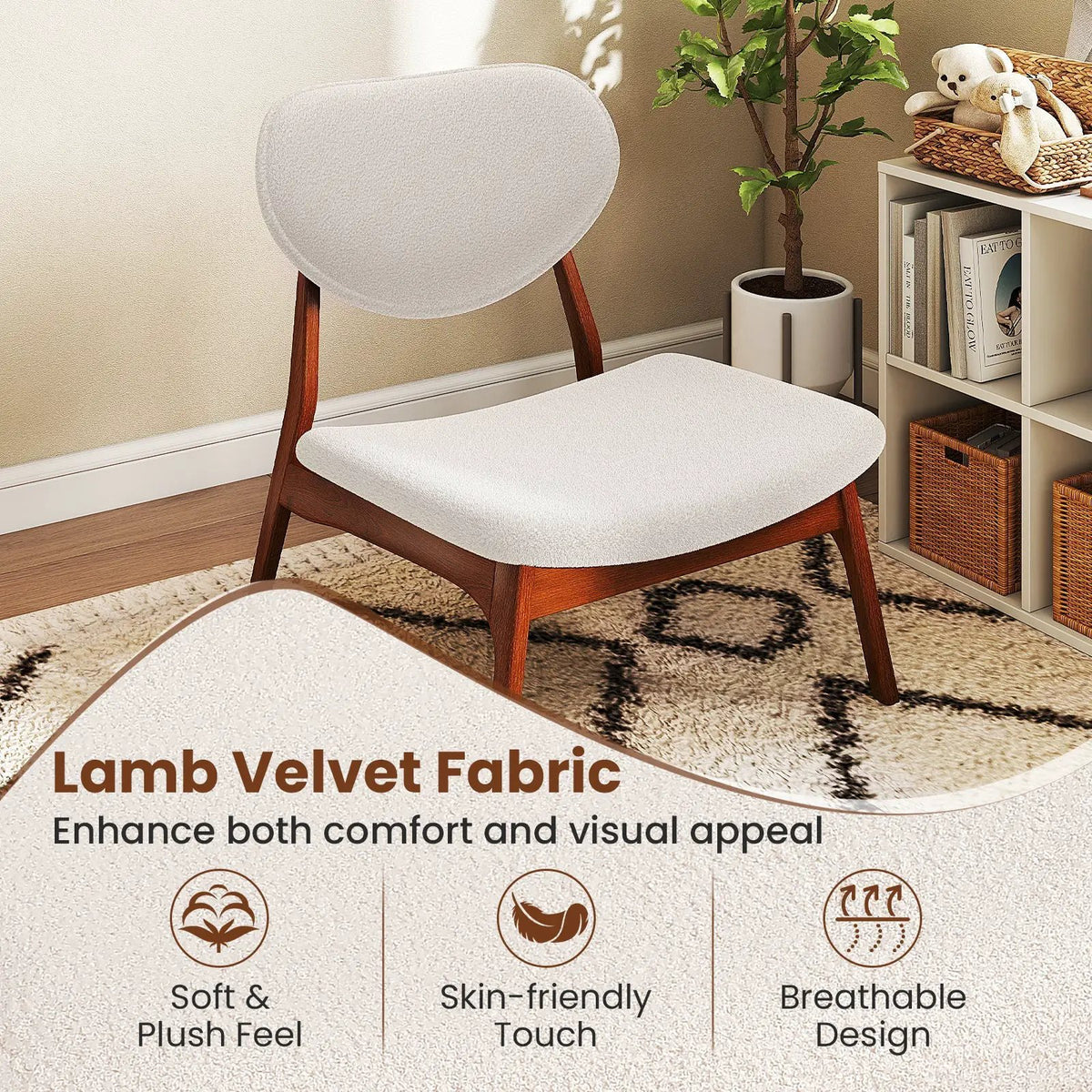 Accent Chairs Set of 2 with Side Table and Solid Wood Frame by DirectDeals