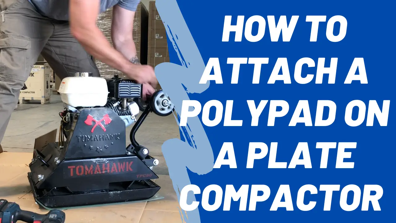 Polyurethane Paver Pad for TPC80 Plate Compactor Brick Paver Compaction by Tomahawk Power