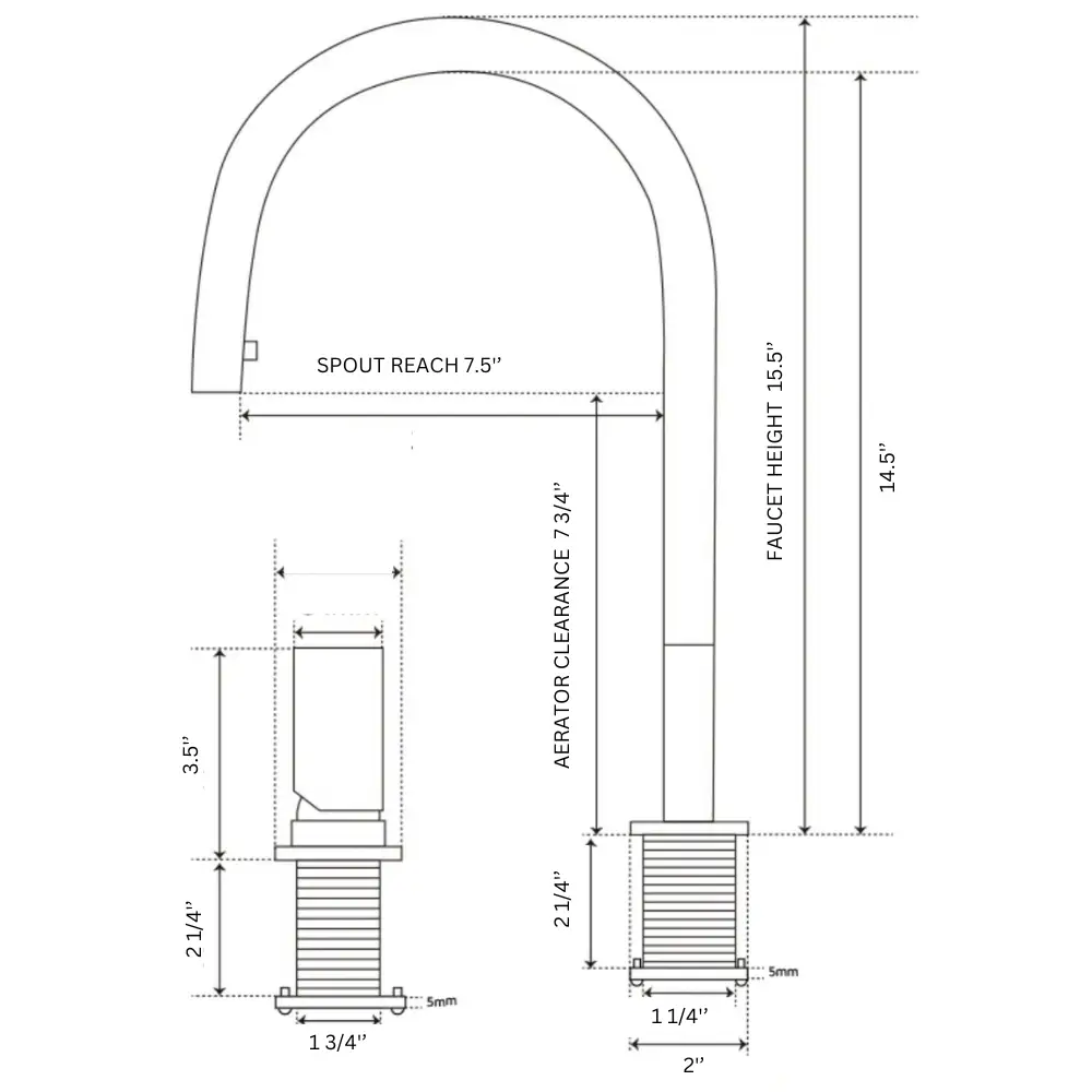 KF-22BN Brushed Nickle Pull-Down Kitchen Faucet by ZEEK