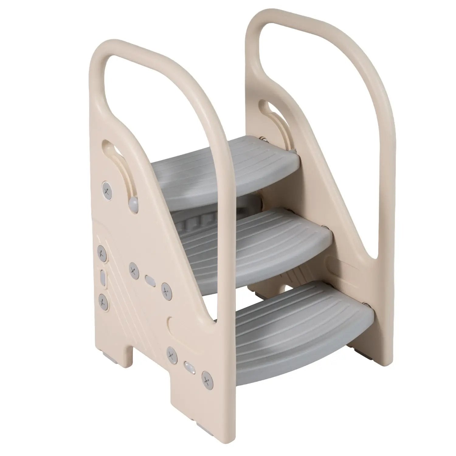 Adjustable 3-Step Helper Stool with Safety Handles and for kids by DirectDeals