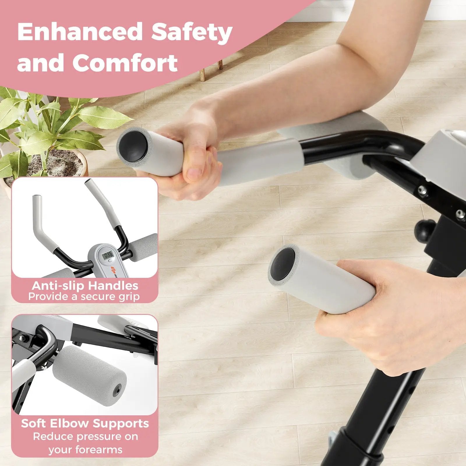 Adjustable Abdominal Trainer Ab Workout Machine Foldable Ab Cruncher by DirectDeals