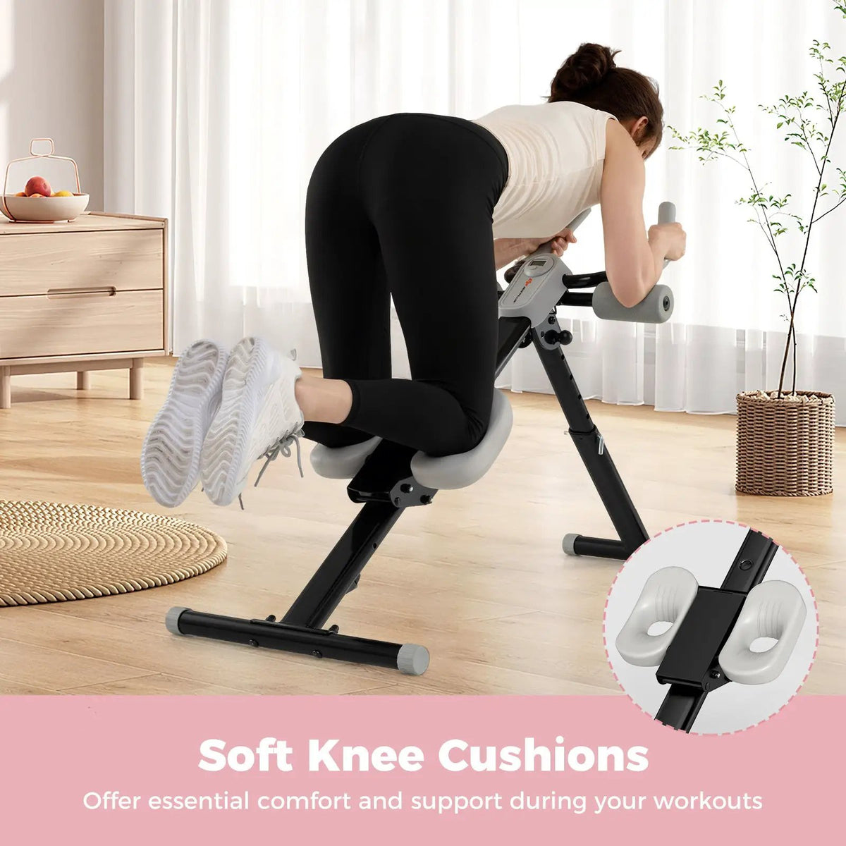 Adjustable Abdominal Trainer Ab Workout Machine Foldable Ab Cruncher by DirectDeals