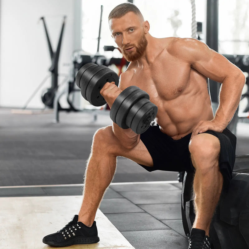 Adjustable Dumbbells 66 LBS Free Weights with Connectors for Home Gym Fitness Workout by DirectDeals