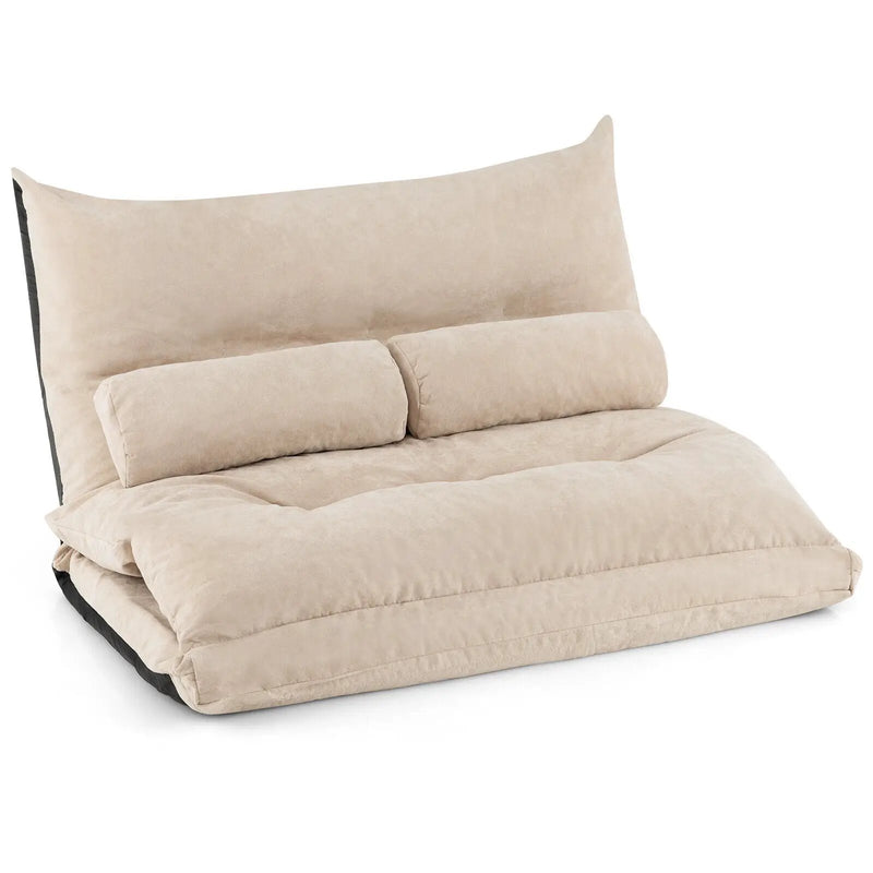 Adjustable Floor Sofa Bed with 2 Lumbar Pillows by DirectDeals