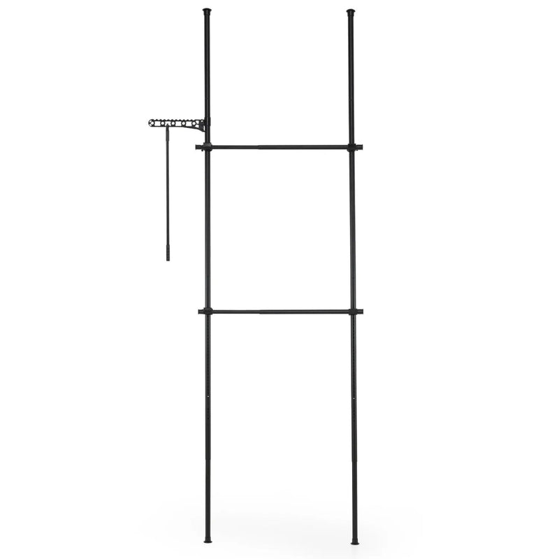 Floor to Ceiling Clothes Rack with 2 Hanging Rods - Adjustable by DirectDeals
