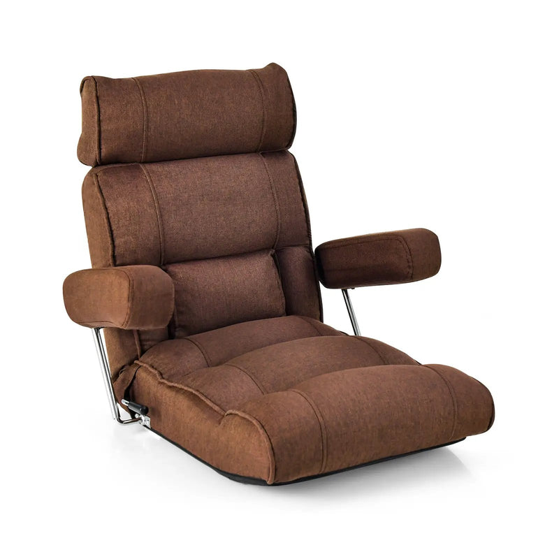 Adjustable Folding Sofa Chair with 6 Position Stepless Back by DirectDeals