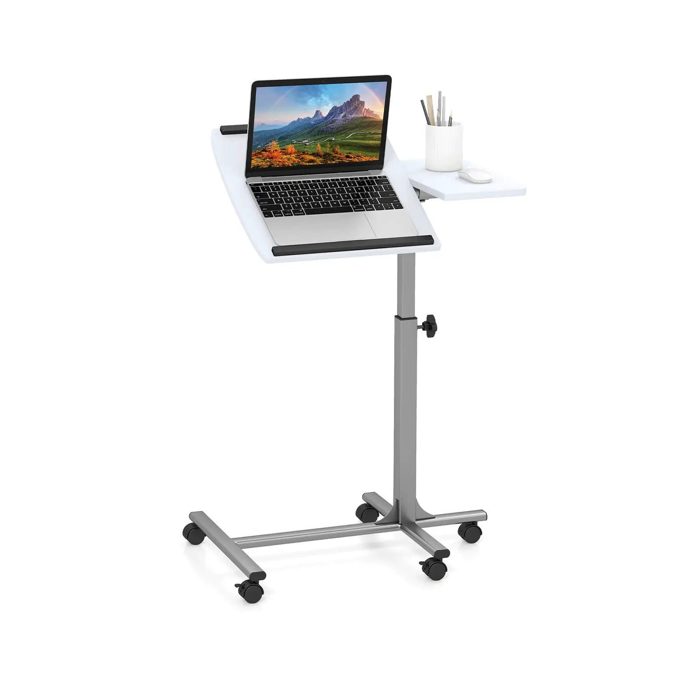 Adjustable Angle Height Rolling Laptop Table by DirectDeals