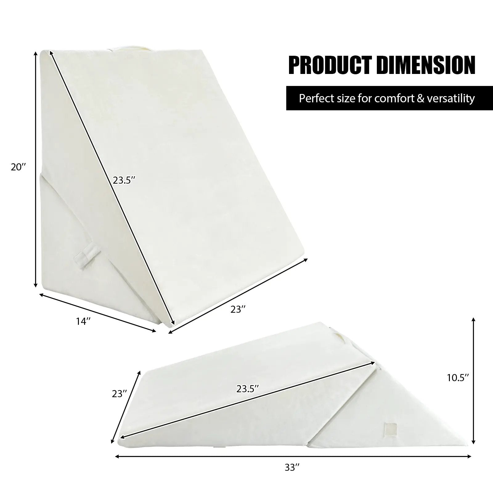 Adjustable Memory Foam Reading Sleep Back Support Pillow by DirectDeals