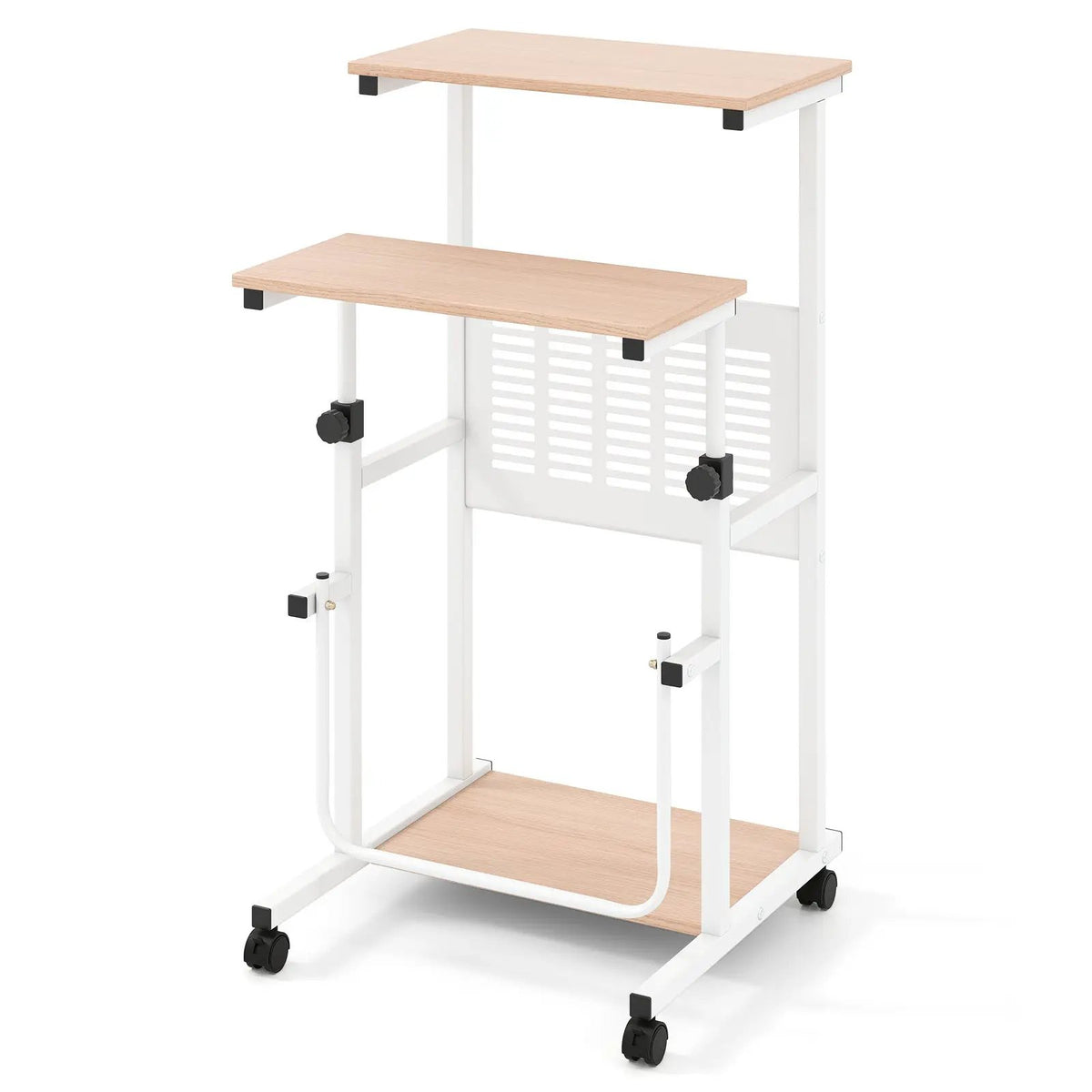 Height Adjustable Mobile Computer Stand by DirectDeals