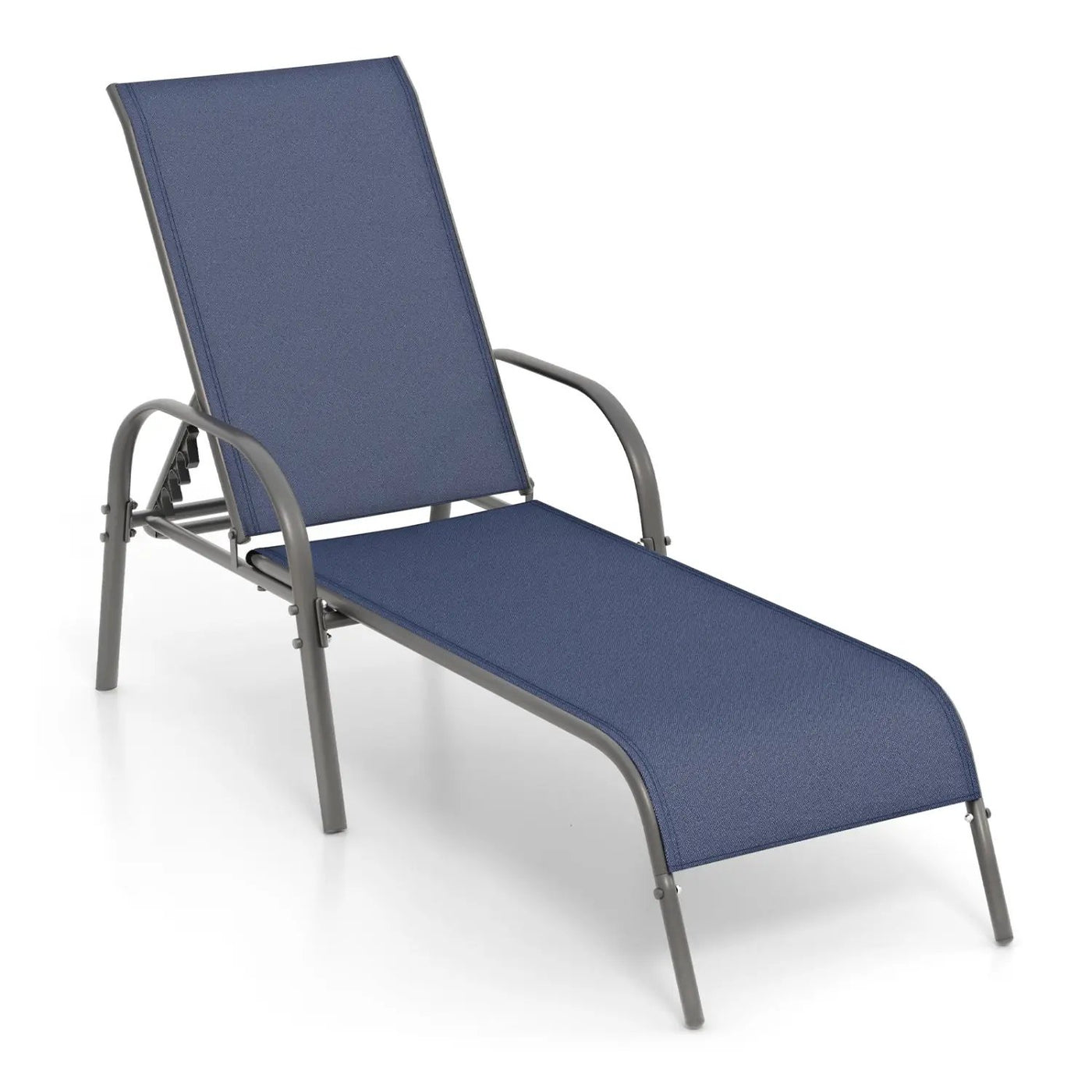 Adjustable Patio Chaise Folding Lounge Chair with Backrest by DirectDeals