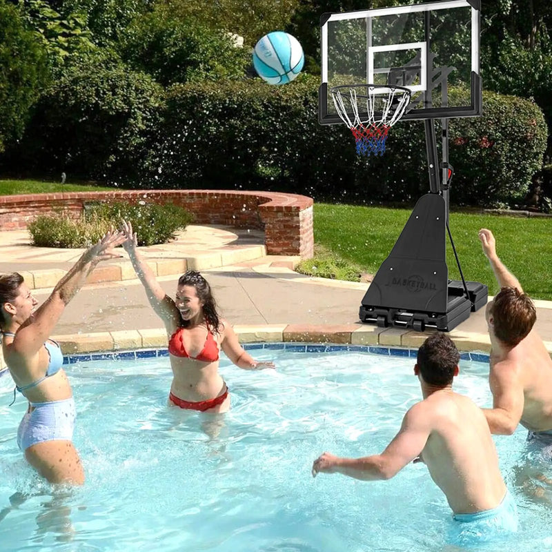 4.9-10 Feet Height Adjustable Portable Basketball Hoop Basketball Goal System by DirectDeals