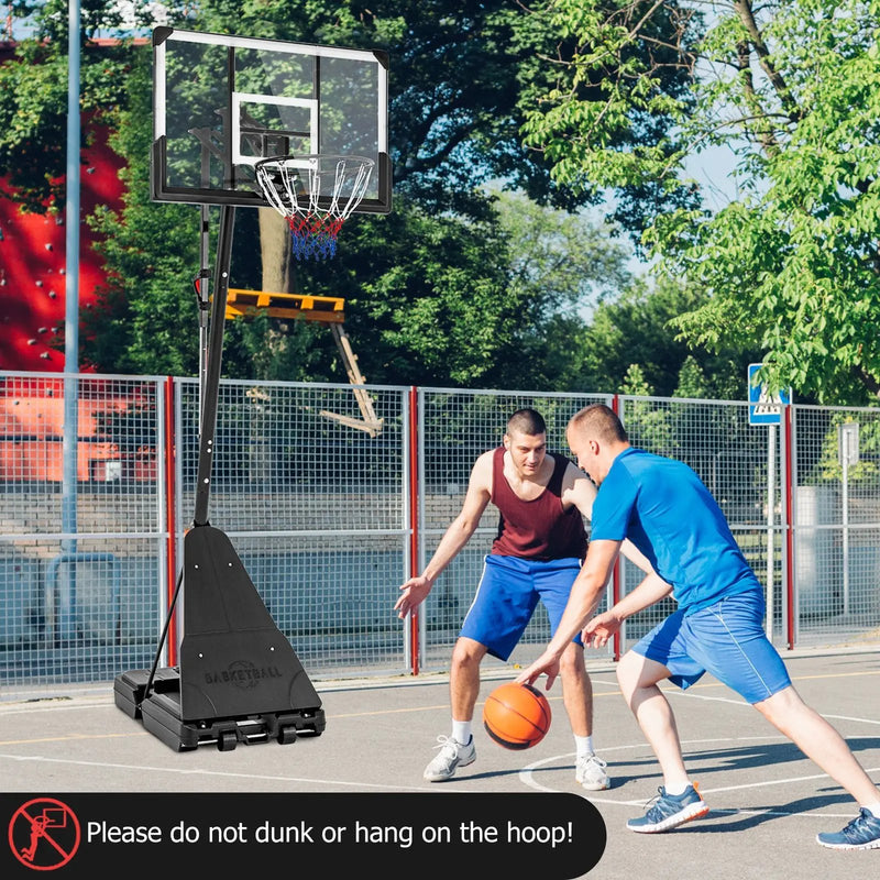 4.9-10 Feet Height Adjustable Portable Basketball Hoop Basketball Goal System by DirectDeals