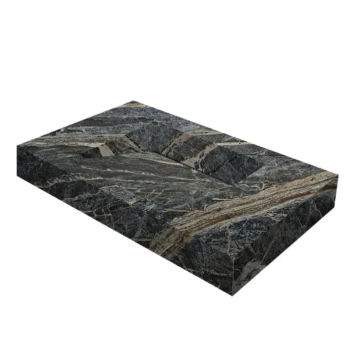 Adriatic Black Marble Modern Bathroom Sink - Wall Mount 30x16 by GobekDesign