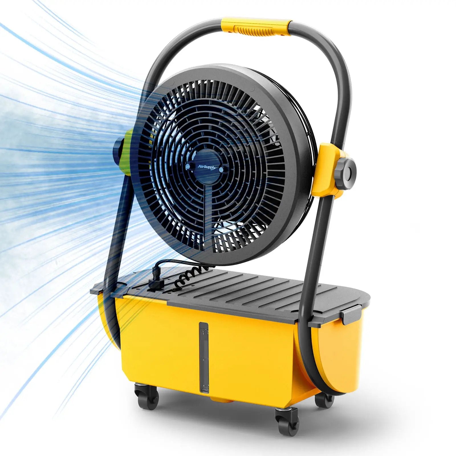 (Open Box) AirSupply MS12 Portable Mist Fan, 19,200mAh Battery & 2.9-Gallon Tank by TURBRO