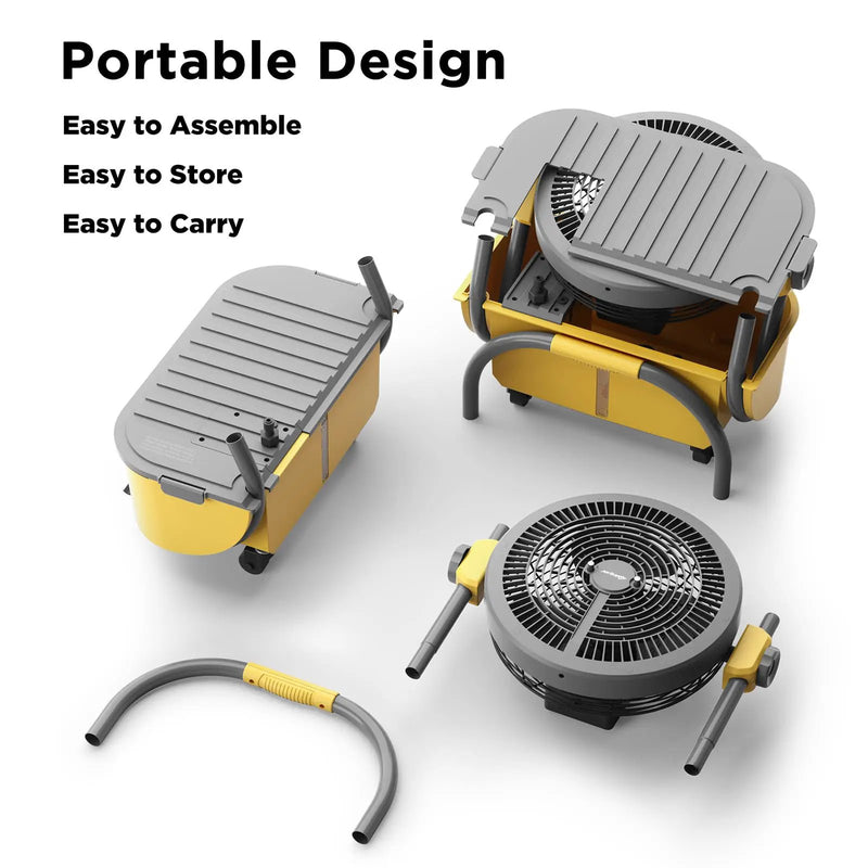 AirSupply MS12 Portable Mist Fan, 11L Tank & Up to 50H Runtime by TURBRO