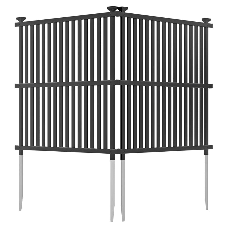 Air Conditioner Fence Panel with Metal Ground Stakes for Outside by DirectDeals