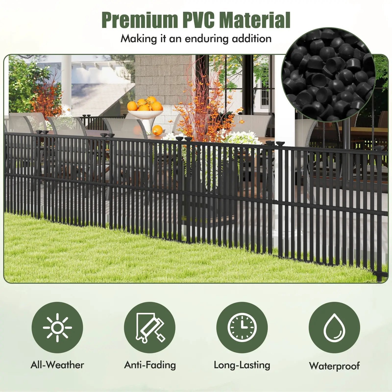 Air Conditioner Fence Panel with Metal Ground Stakes for Outside by DirectDeals