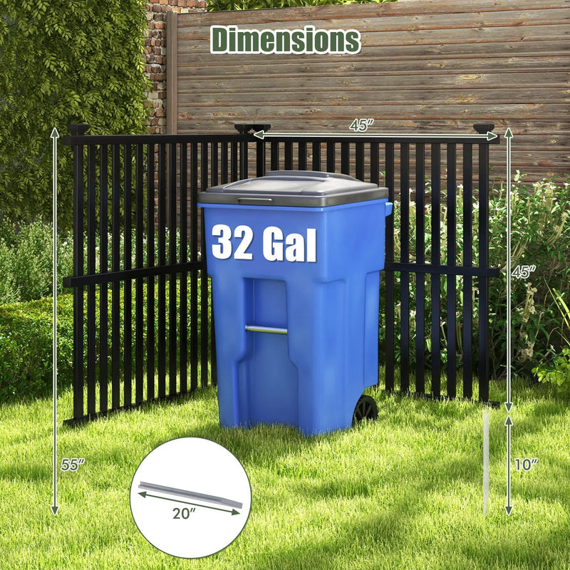 Air Conditioner Fence Panel with Metal Ground Stakes for Outside by DirectDeals