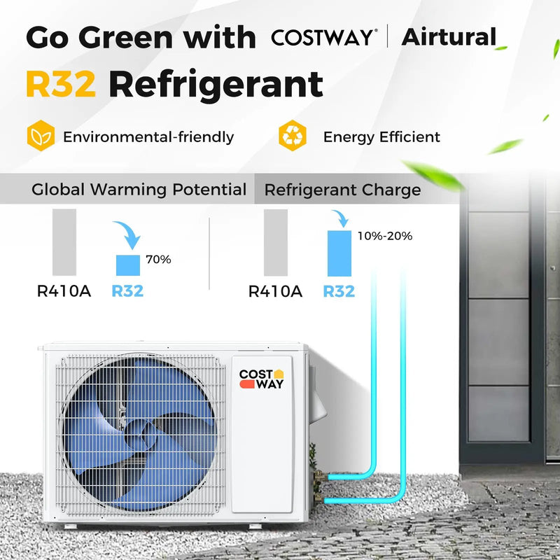 Airtural Series 18000 BTU 21 SEER2 Ductless Mini Split Air Conditioner and Heater 208-230V Energy Star Certified by DirectDeals