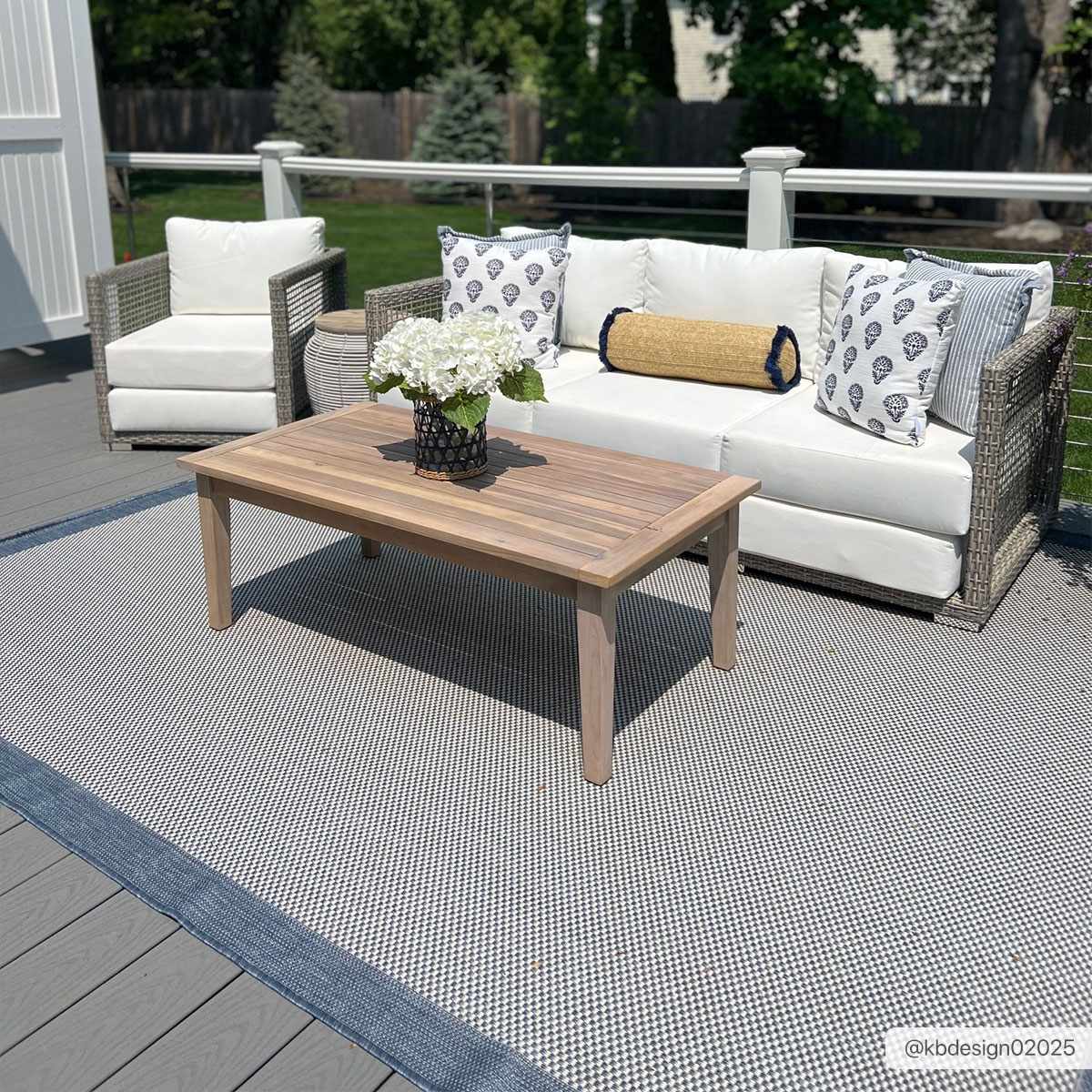 Aleid Blue Outdoor Area Rug - Clearance by Boutique Rugs