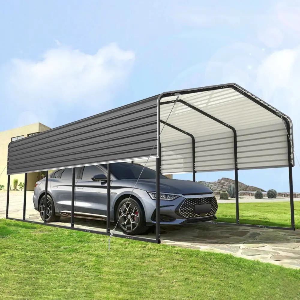 12'x25' Metal Carport with Corrugated Roof by Chery Industrial
