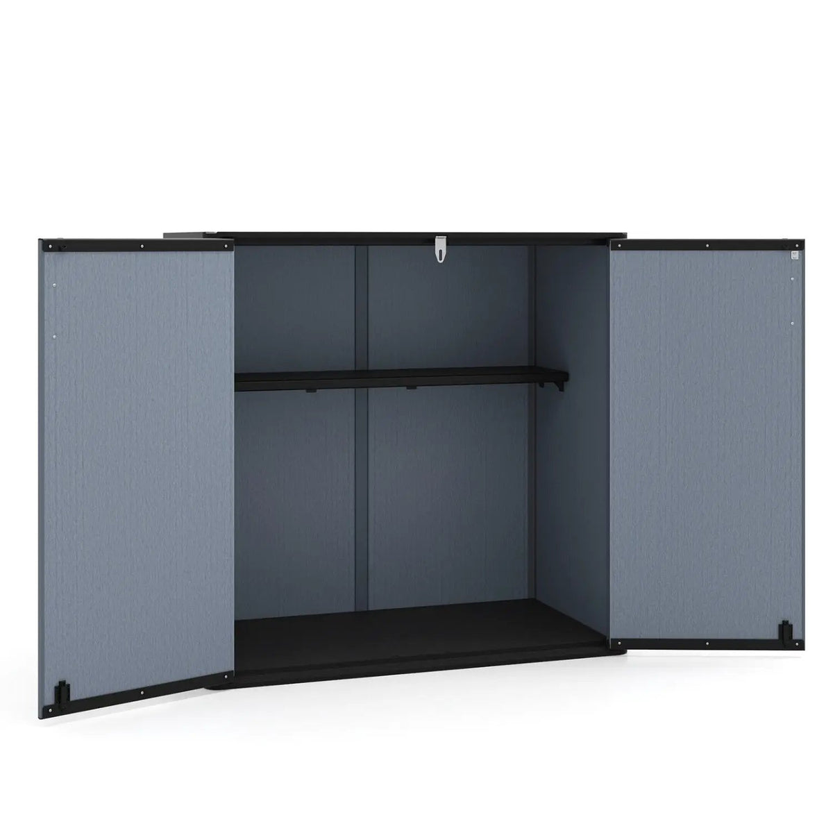 All-Weather Storage Box with Floor and Removable Shelf for Patio and Lawn by DirectDeals