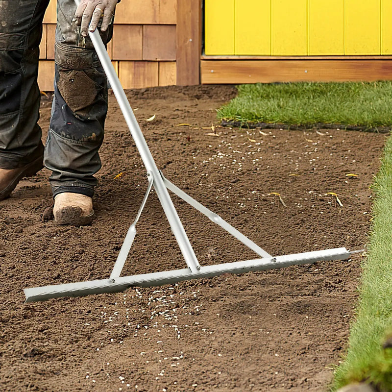 Aluminum Rake with 36 Inch Wide Rake Head and 68 Inch Long Handle by DirectDeals