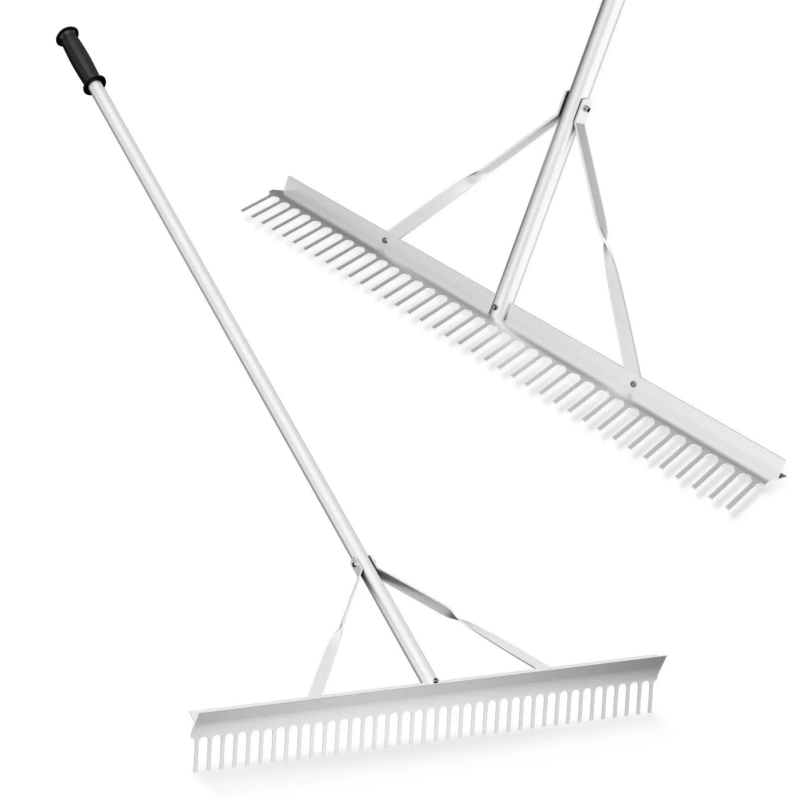 Aluminum Rake with 36 Inch Wide Rake Head and 68 Inch Long Handle by DirectDeals