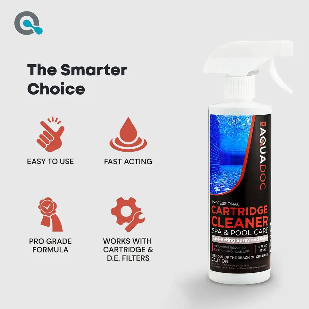 AquaDoc Pool & Spa Cartridge Cleaner Spray – Pool Filter Cleaner by AquaDoc