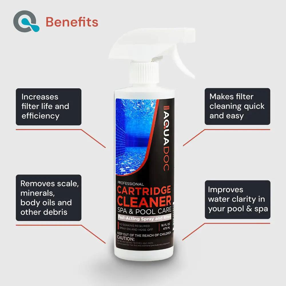 AquaDoc Pool & Spa Cartridge Cleaner Spray – Pool Filter Cleaner by AquaDoc