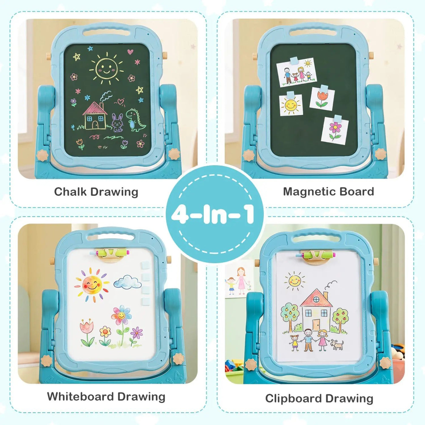 Kids Art Easel with Adjustable Height & 22 Accessories by DirectDeals