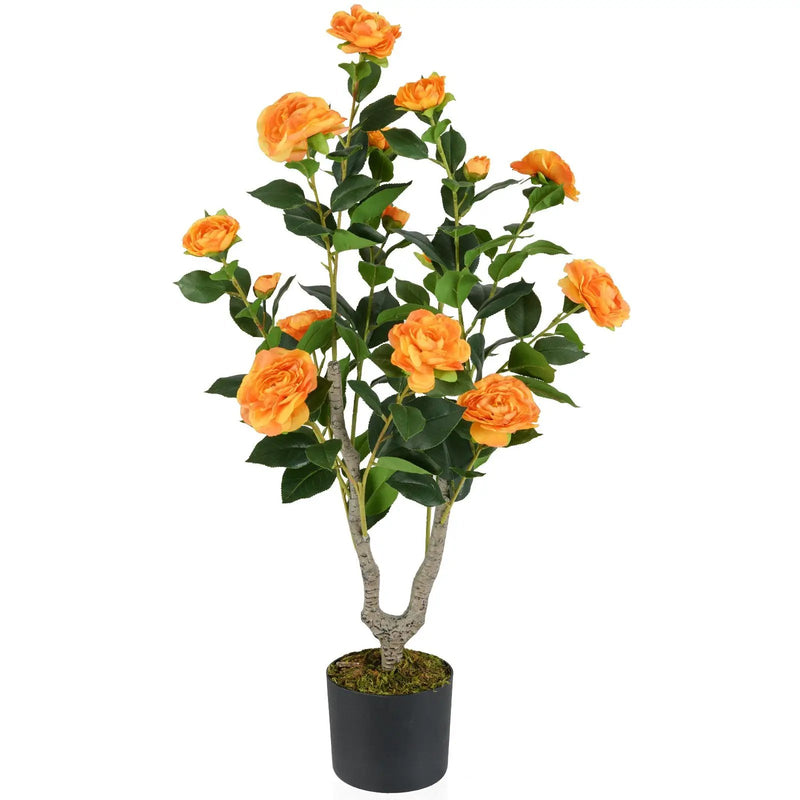 36 Inch Artificial Camellia Tree with Blooming Flower 1 Pack by DirectDeals