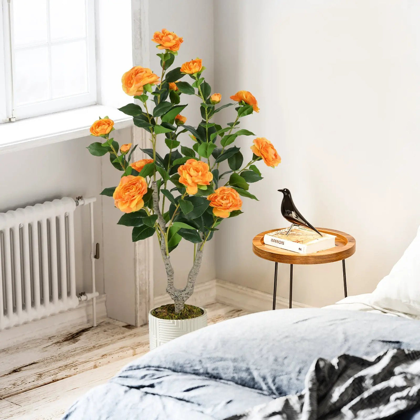 36 Inch Artificial Camellia Tree with Blooming Flower 2 Pack by DirectDeals