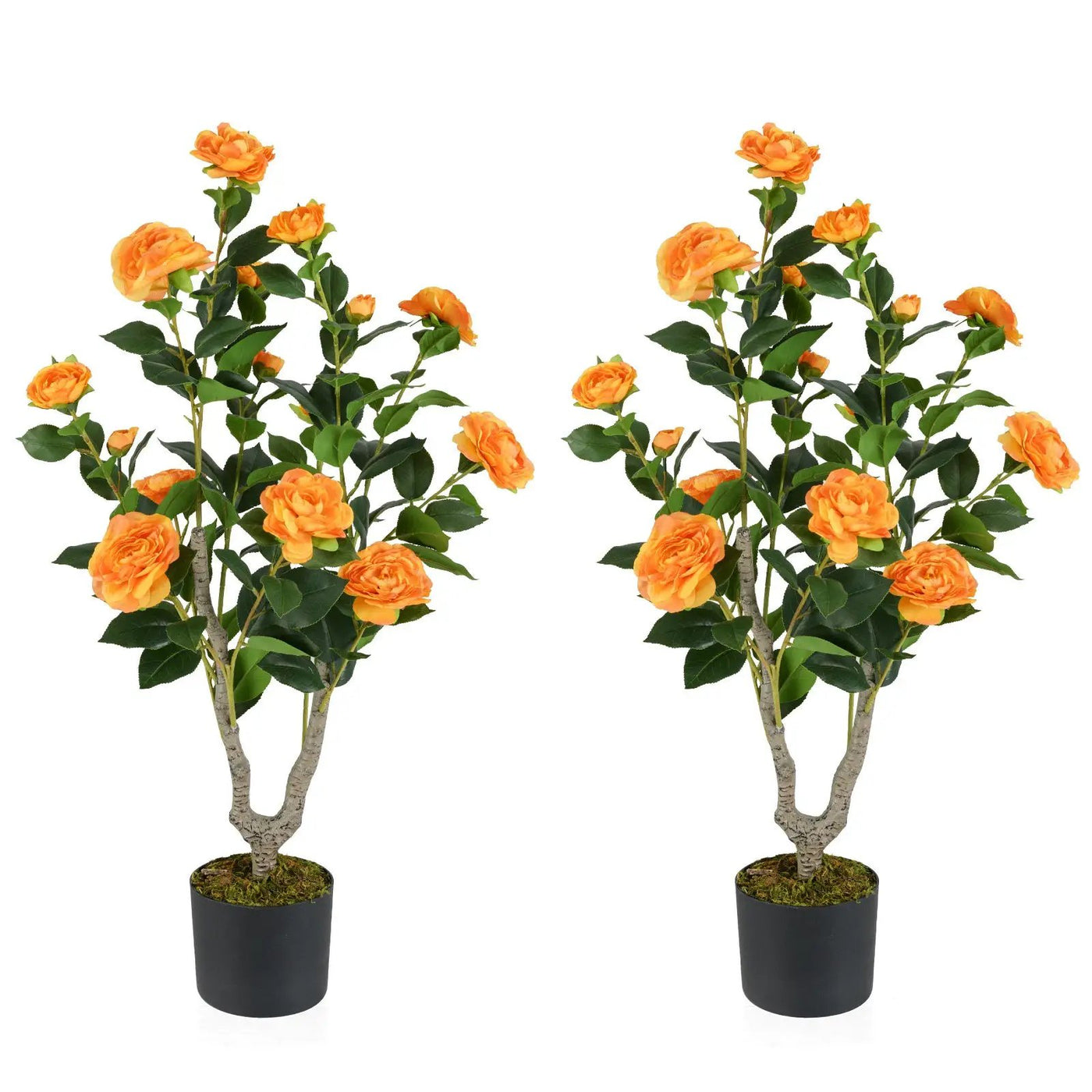 36 Inch Artificial Camellia Tree with Blooming Flower 2 Pack by DirectDeals