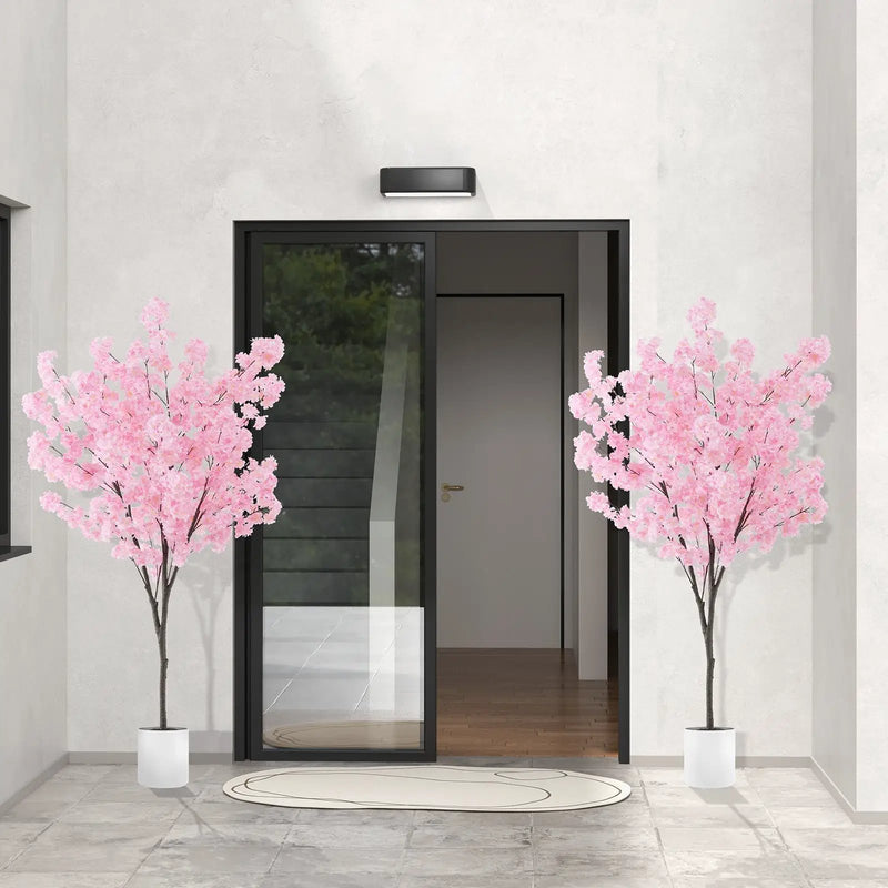 6.5 FT Tall Artificial Cherry Blossom Tree with 900 Pink Flowers by DirectDeals