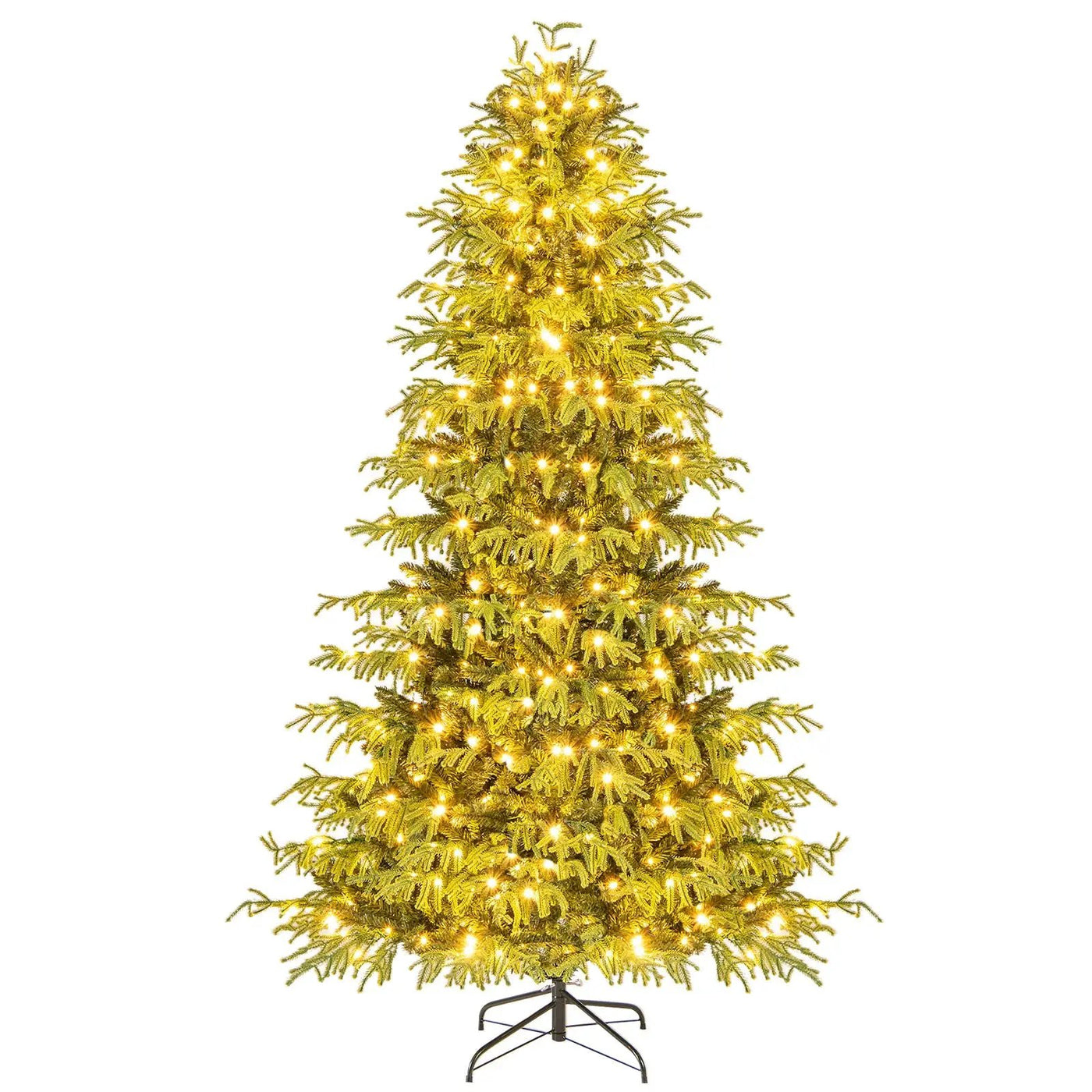Artificial Christmas Tree with LED Lights and PVC Mixed Branch Tips by DirectDeals