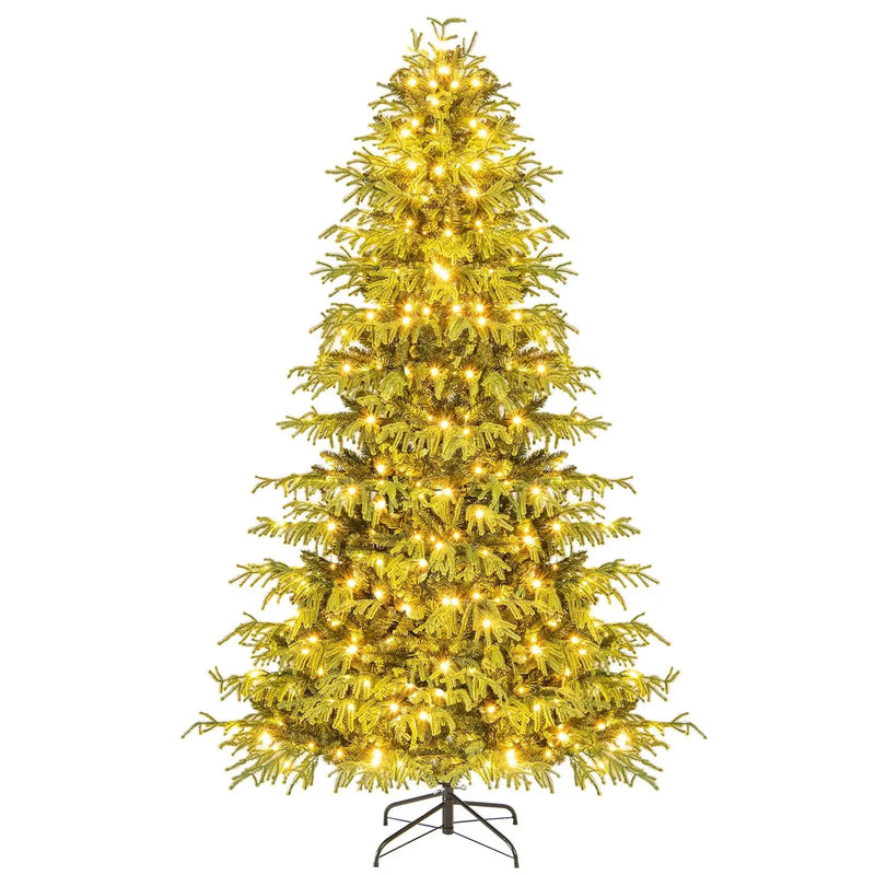 Artificial Christmas Tree with LED Lights and PVC Mixed Branch Tips by DirectDeals