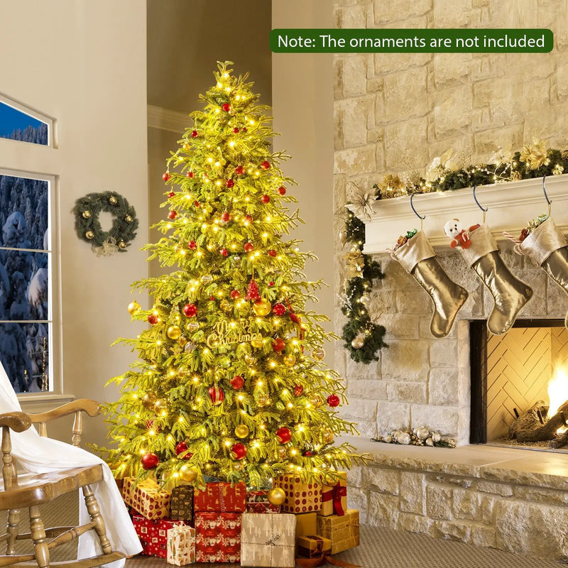 Artificial Christmas Tree with LED Lights and PVC Mixed Branch Tips by DirectDeals