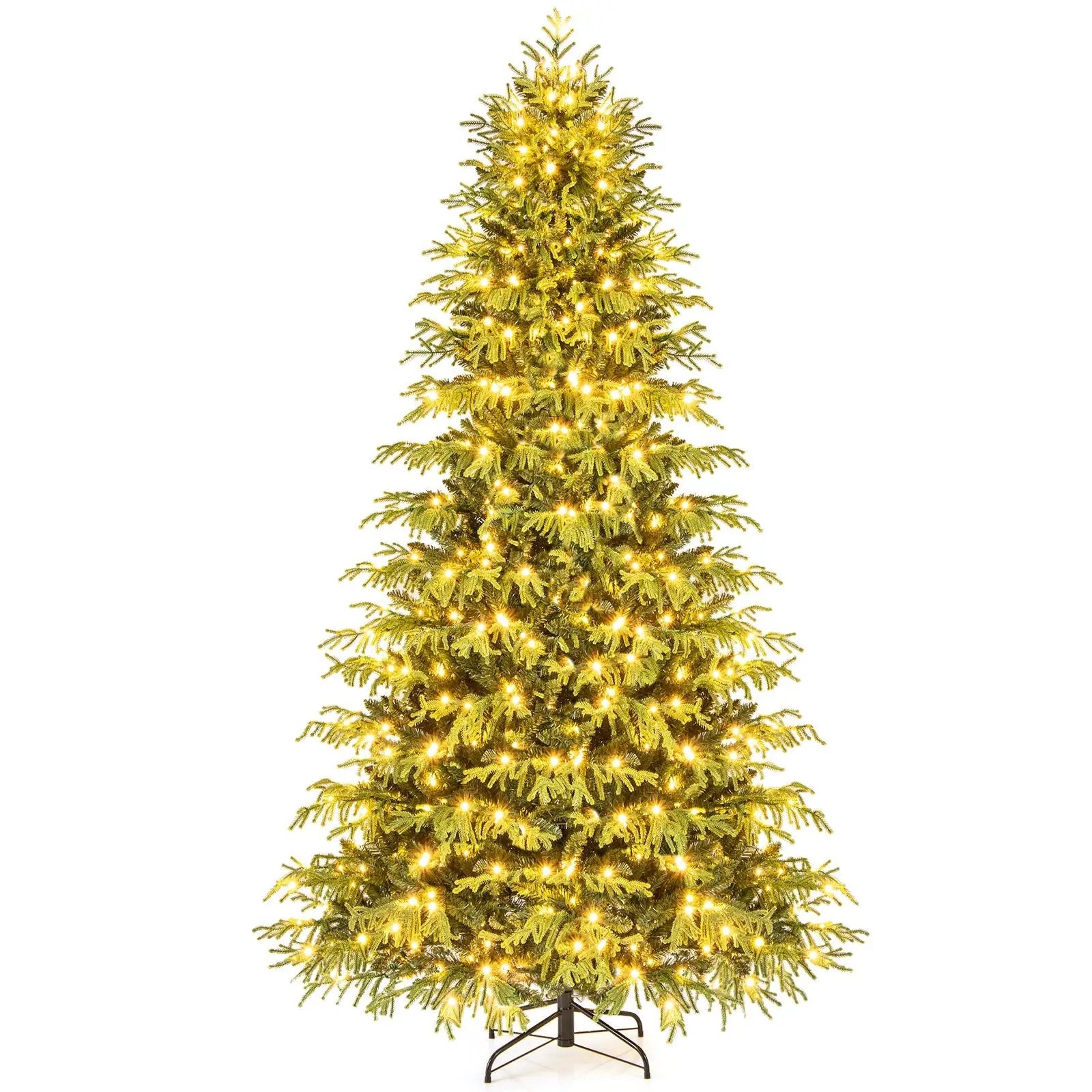 Artificial Christmas Tree with LED Lights and PVC Mixed Branch Tips by DirectDeals