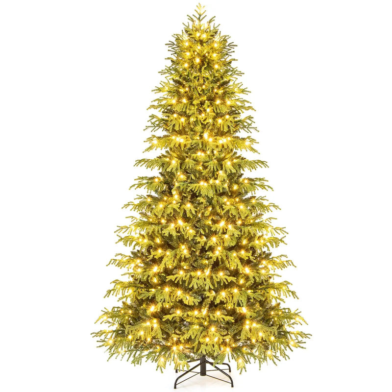 Artificial Christmas Tree with LED Lights and PVC Mixed Branch Tips by DirectDeals