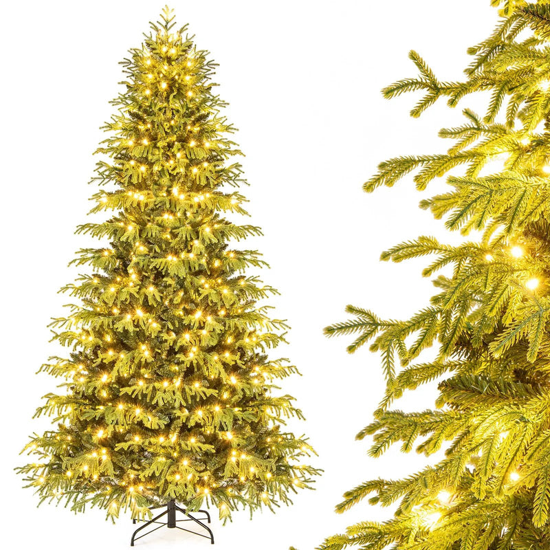Artificial Christmas Tree with LED Lights and PVC Mixed Branch Tips by DirectDeals
