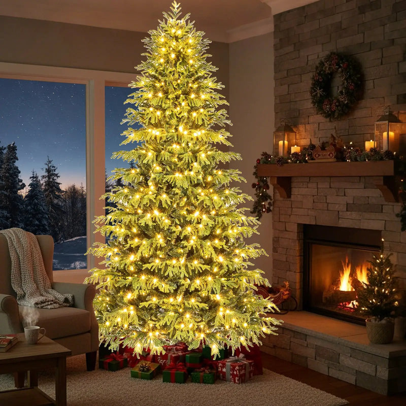 Artificial Christmas Tree with LED Lights and PVC Mixed Branch Tips by DirectDeals