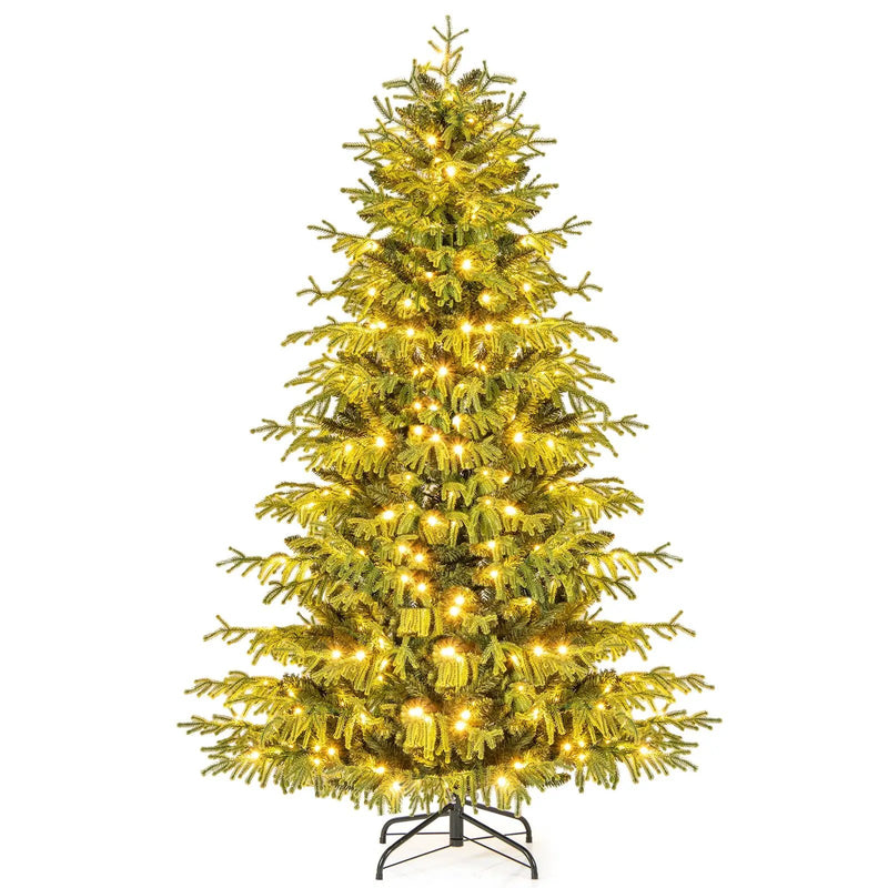 Artificial Christmas Tree with LED Lights and PVC Mixed Branch Tips by DirectDeals