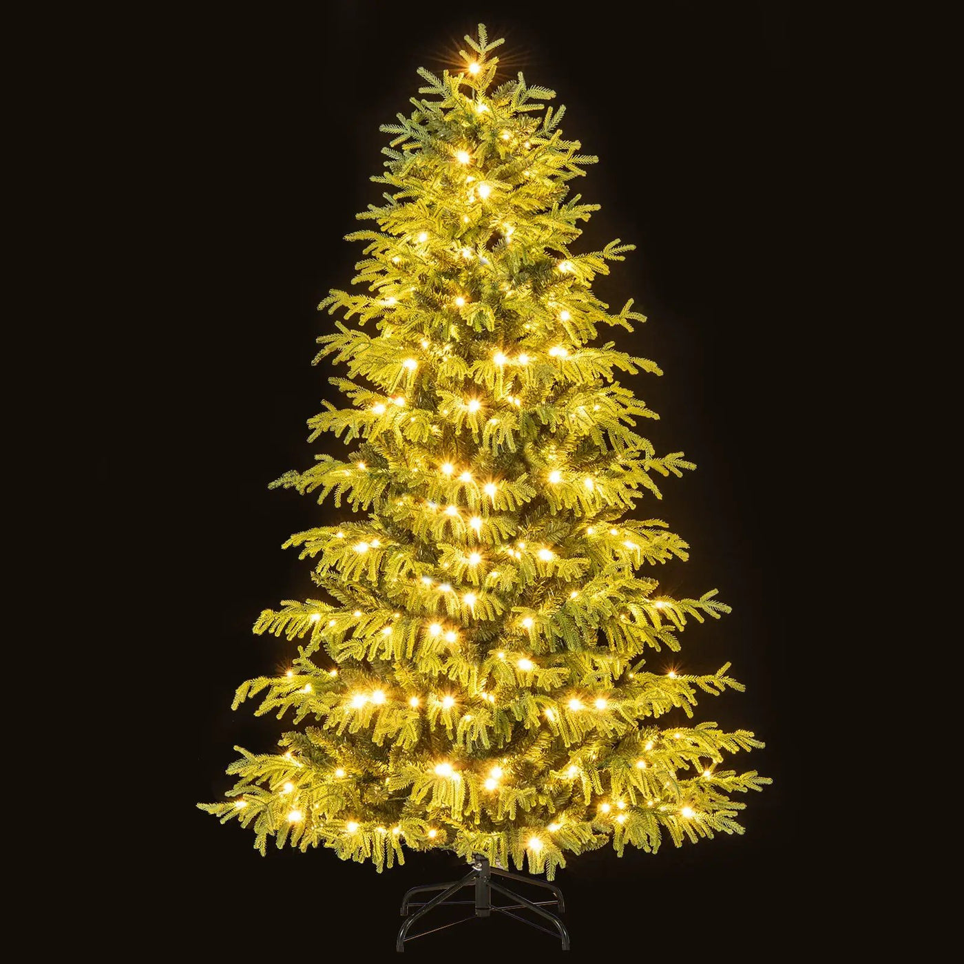 Artificial Christmas Tree with LED Lights and PVC Mixed Branch Tips by DirectDeals