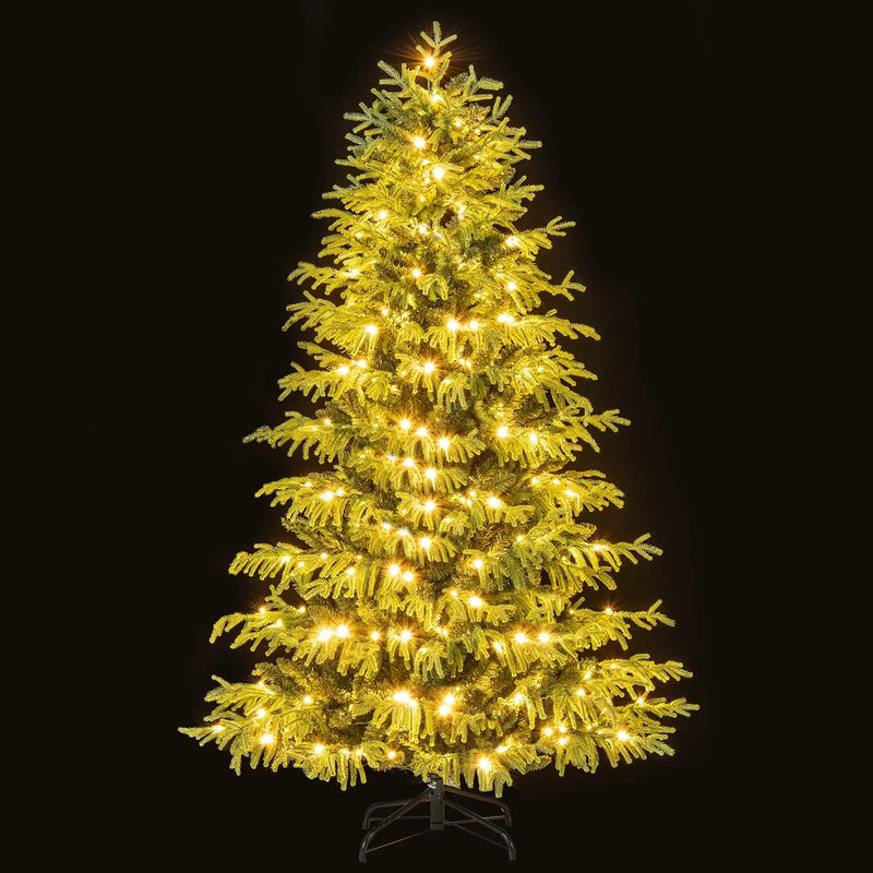 Artificial Christmas Tree with LED Lights and PVC Mixed Branch Tips by DirectDeals