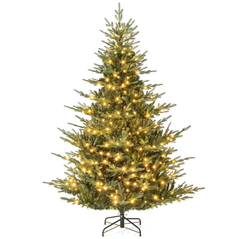 Artificial Christmas Tree with Branch Tips and Warm White LED Lights by DirectDeals