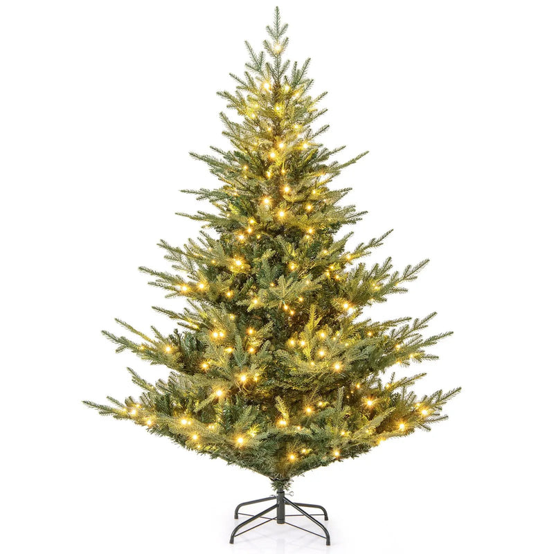 Artificial Christmas Tree with Branch Tips and Warm White LED Lights by DirectDeals