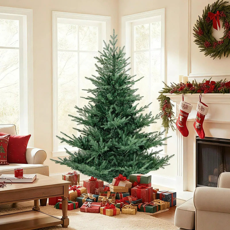 Artificial Christmas Tree with Branch Tips and Warm White LED Lights by DirectDeals