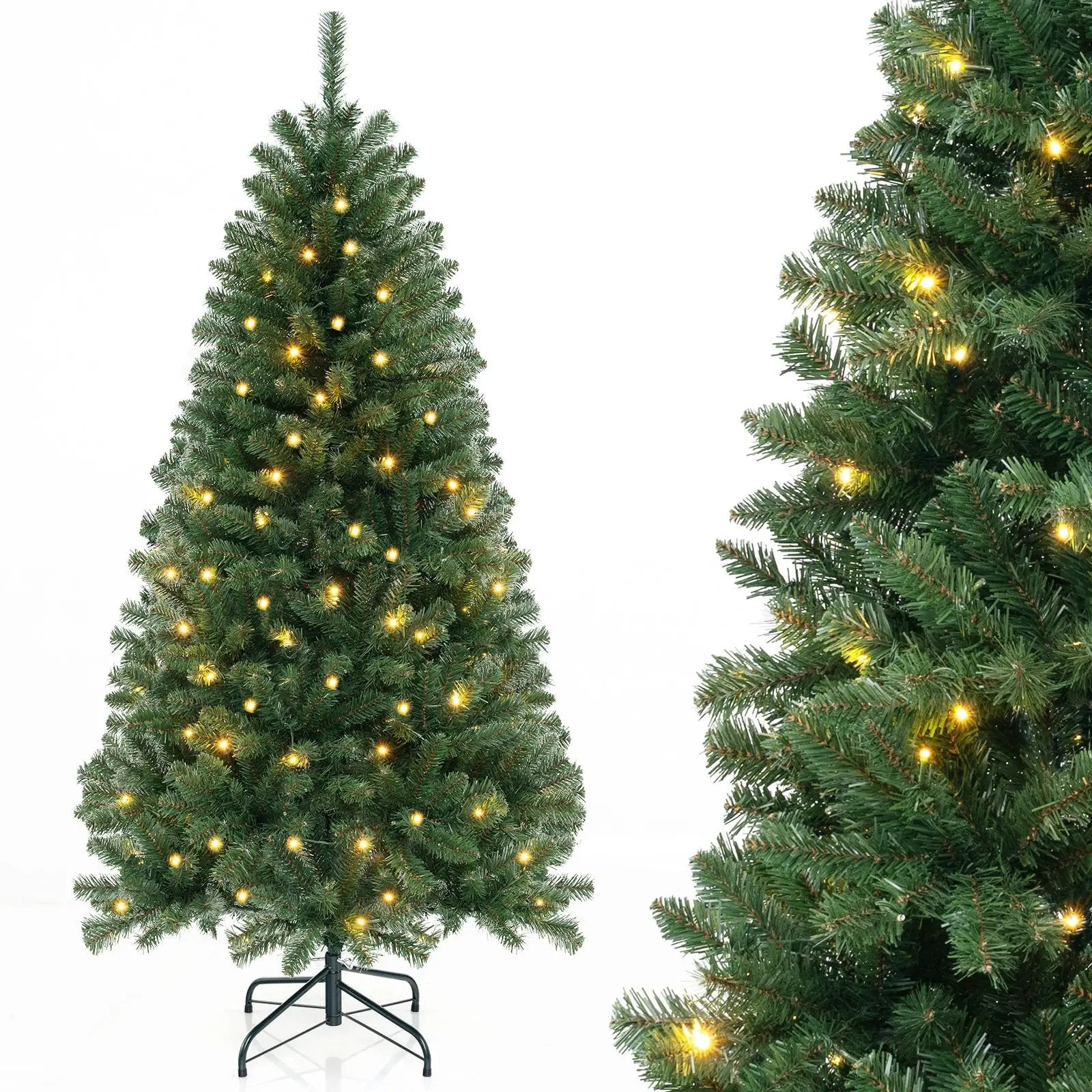 Pre-Lit Artificial Christmas Tree with LED Lights by DirectDeals