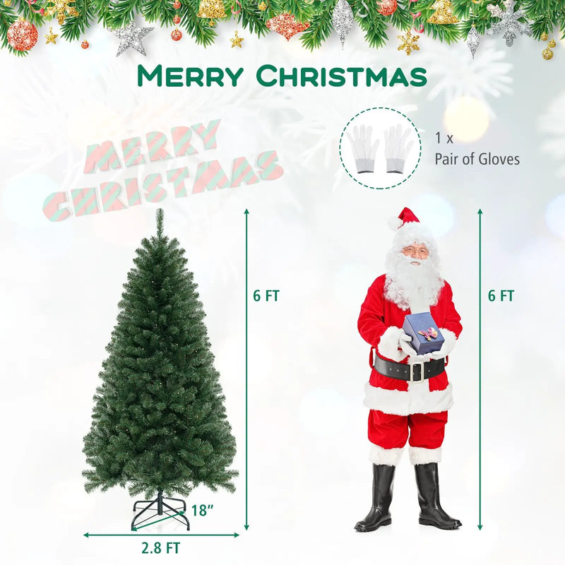 Pre-Lit Artificial Christmas Tree with LED Lights by DirectDeals